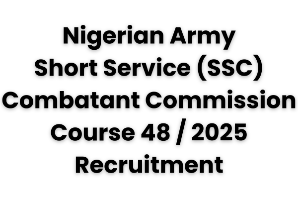 Nigerian Army Short Service Recruitment